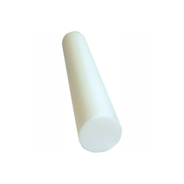 CanDo White PE Foam Roller, Round, 6" Dia. x 36"L, Case of 12